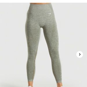 Gymshark khaki marl vital seamless leggings SMALL